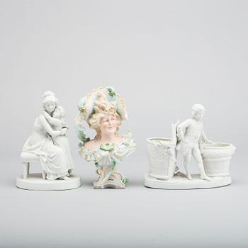 THREE FRENCH FIGURINES.