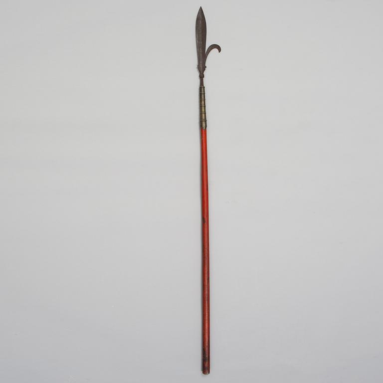 A 19th century Chinese spear with a hook.