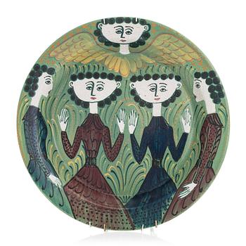 Birger Kaipiainen, a decorative ceramic plate signed Kaipiainen.