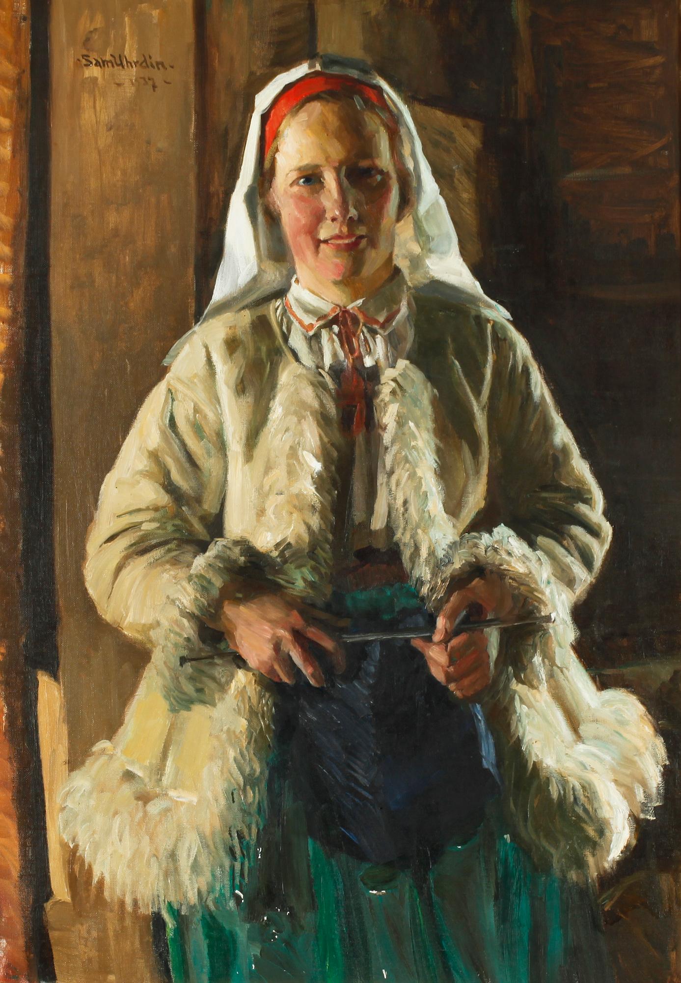SAM UHRDIN, oil on canvas, signed and dated 1937.