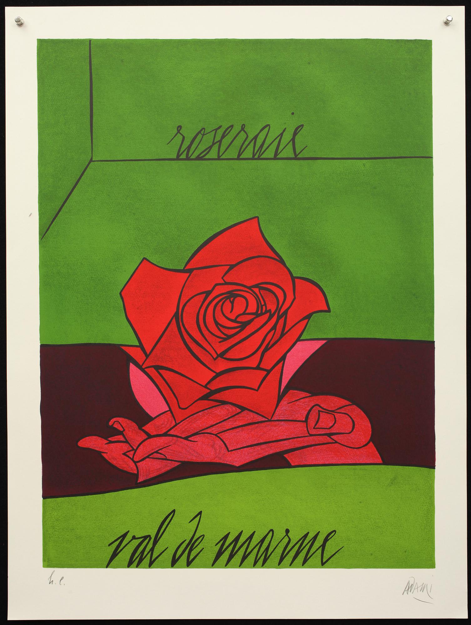 VALERIO ADAMI, färglitografi, HC, sign.