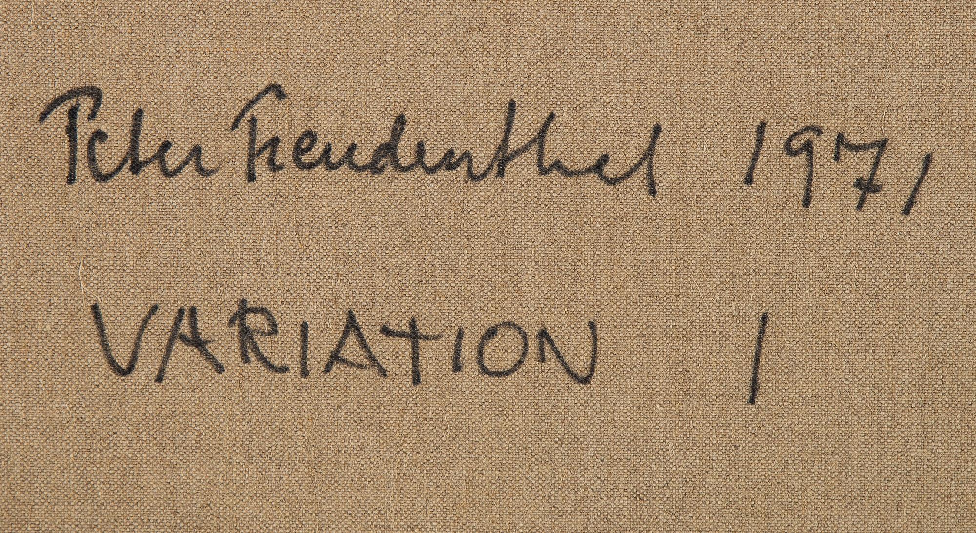 Peter Freudenthal, acrylic on canvas, signed and dated 1971 verso.