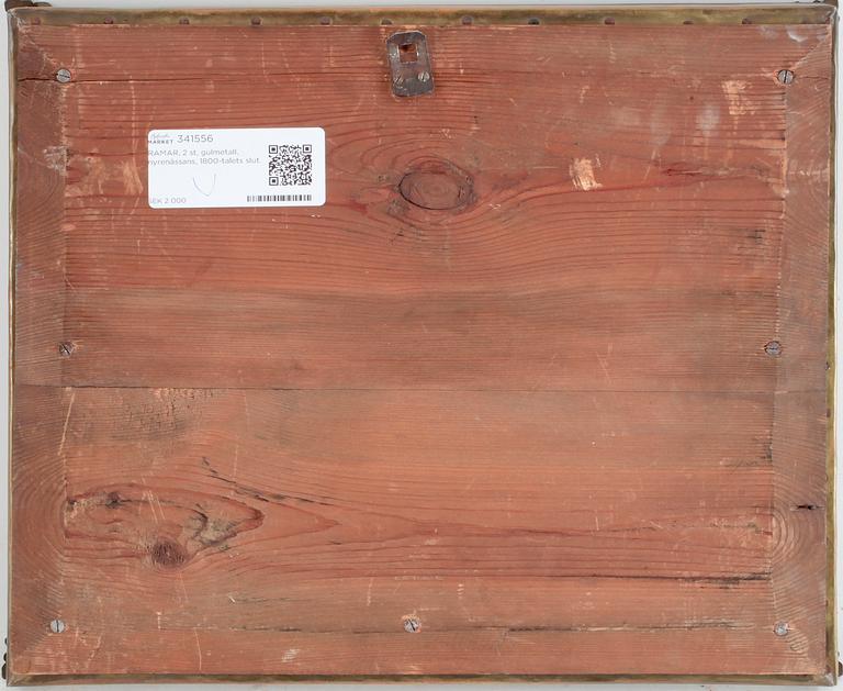 RAMAR, 2 st, gulmetall, nyrenässans, 1800-talets slut.