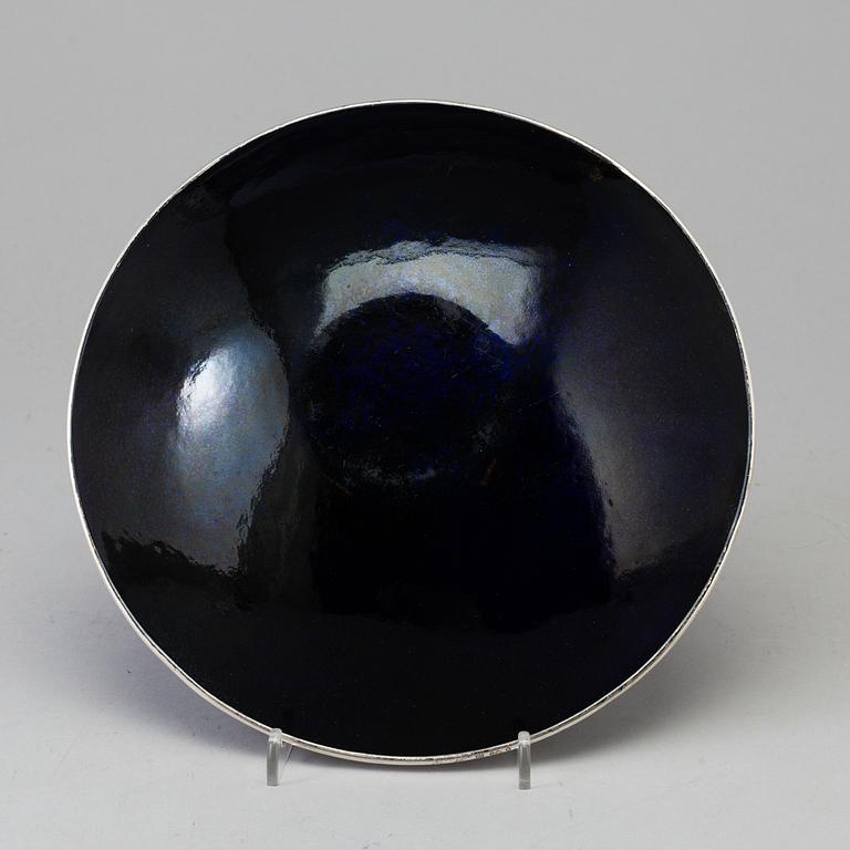 SVEN OLSEN, a silver and enamel bowl, Arvika 1930.