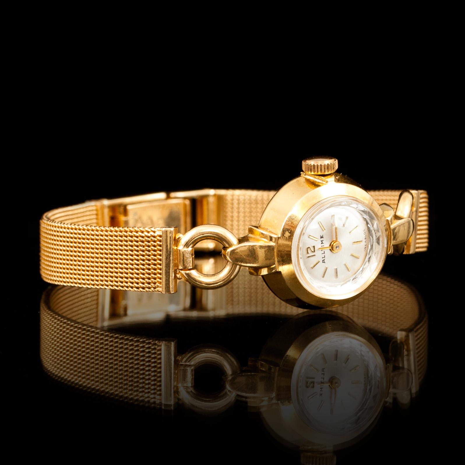 ARMBANDSUR, för dam. 18k guld, Alltime. Tot 24gr.