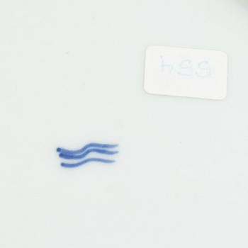 A 'Blue Fluted Plain' / 'Musselmalet' dish, Royal Copenhagen, old model, 19th century.