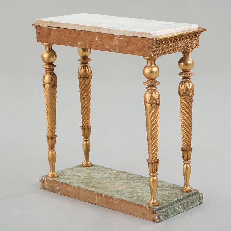 A late Gustavian console table, early 19th century.