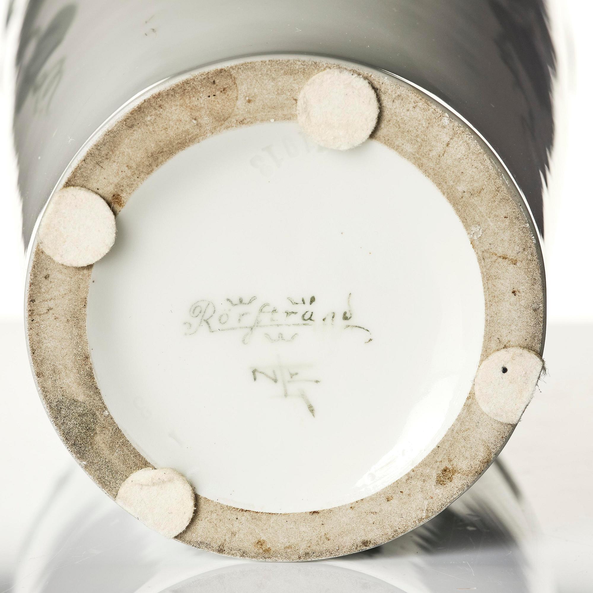 Nils Emil Lundström, an Art Nouveau porcelain vase, Rörstrand, ca 1900.