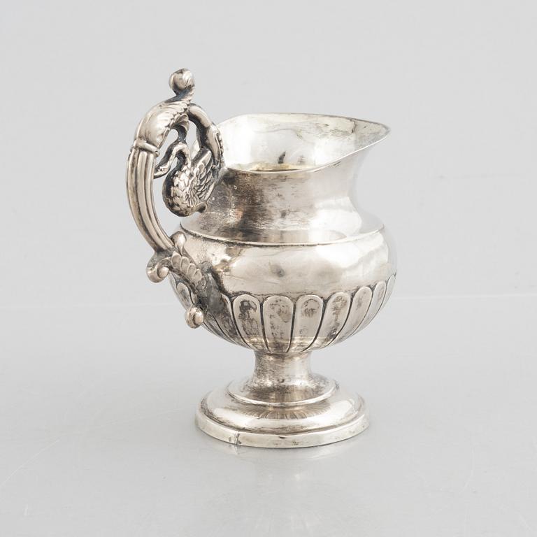 A Swedish silver Empire cream jug, mark of Carl Wilhelm Troselius, Stockholm (active 1825-1842).