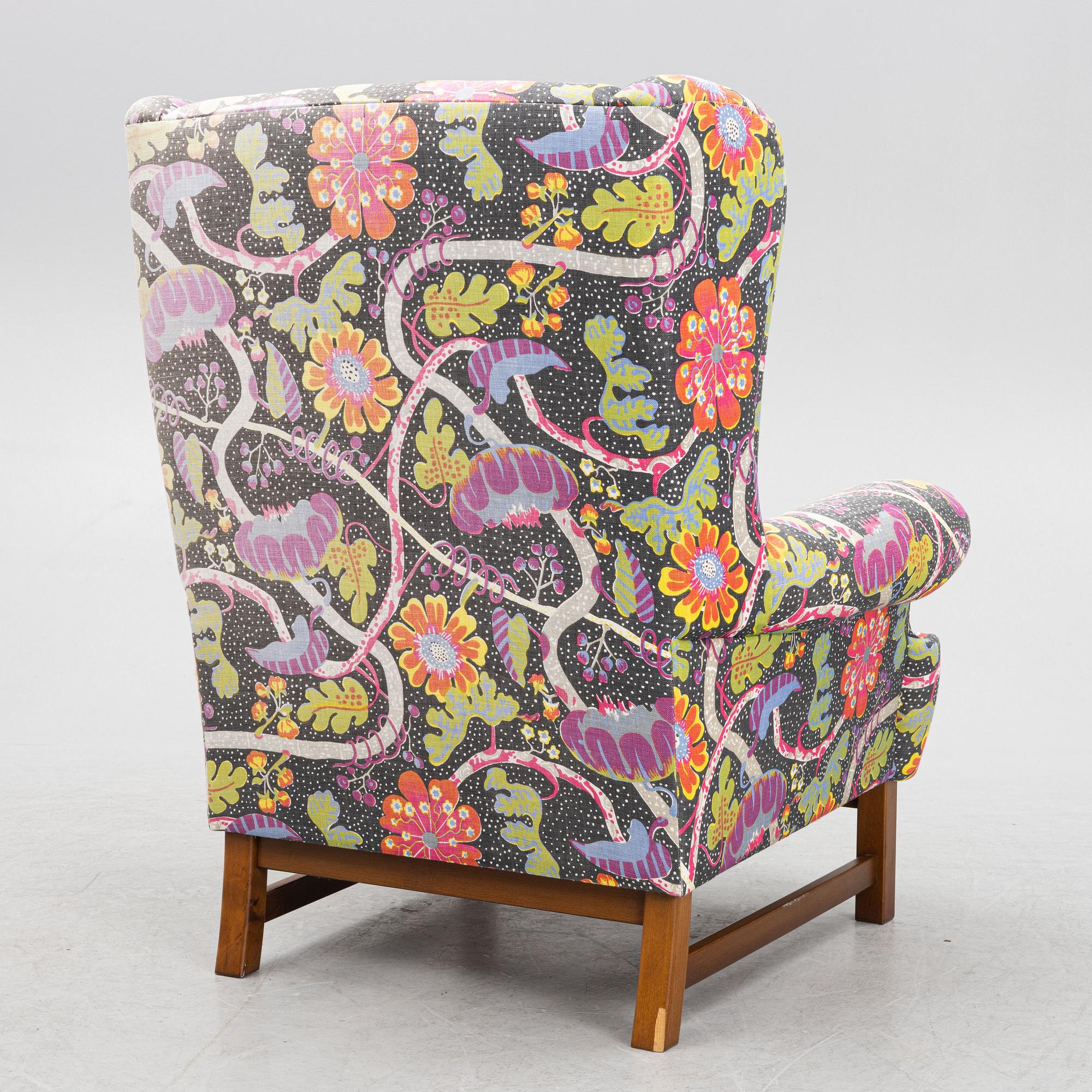 Ragnar Hellsén, armchair, "Oxford", model 3543, Firma Svenskt Tenn/Stjernmöbler, second half of the 20th century.