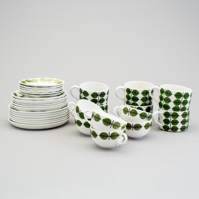 STIG LINDBERG, "Berså", 18 delar, kaffe och te-servis, porslin, Gustavsberg,