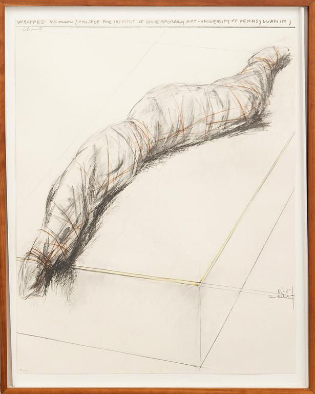 Christo & Jeanne-Claude, "Wrapped Woman (Project for the Institute of Contemporary Art, Philadelphia)".