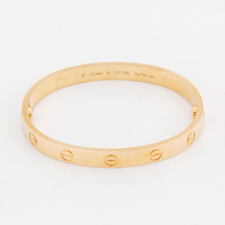 A Cartier 18K gold "Love" bracelet.