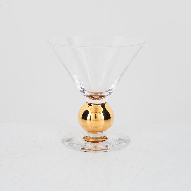 Gunnar Cyrén, champagne / cocktailglas, 5 st, "Nobel", Orrefors.