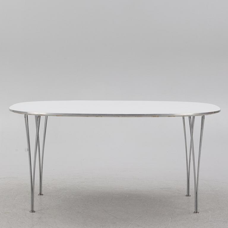 Bruno Mathsson & Piet Hein, matbord, "Superelips", Fritz Hansen, Danmark, 1981.