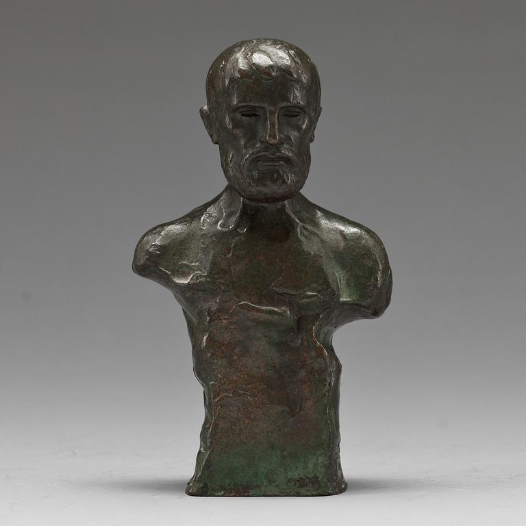 JOHANNES COLLIN, skulptur/brons, signerad och daterad 1910. Gjutare L Rasmussen, Köpenhamn.