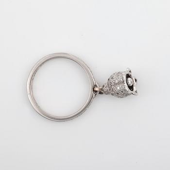 RING, Dior, "Muguet" med briljantslipade diamanter totalt ca 0.75 ct.