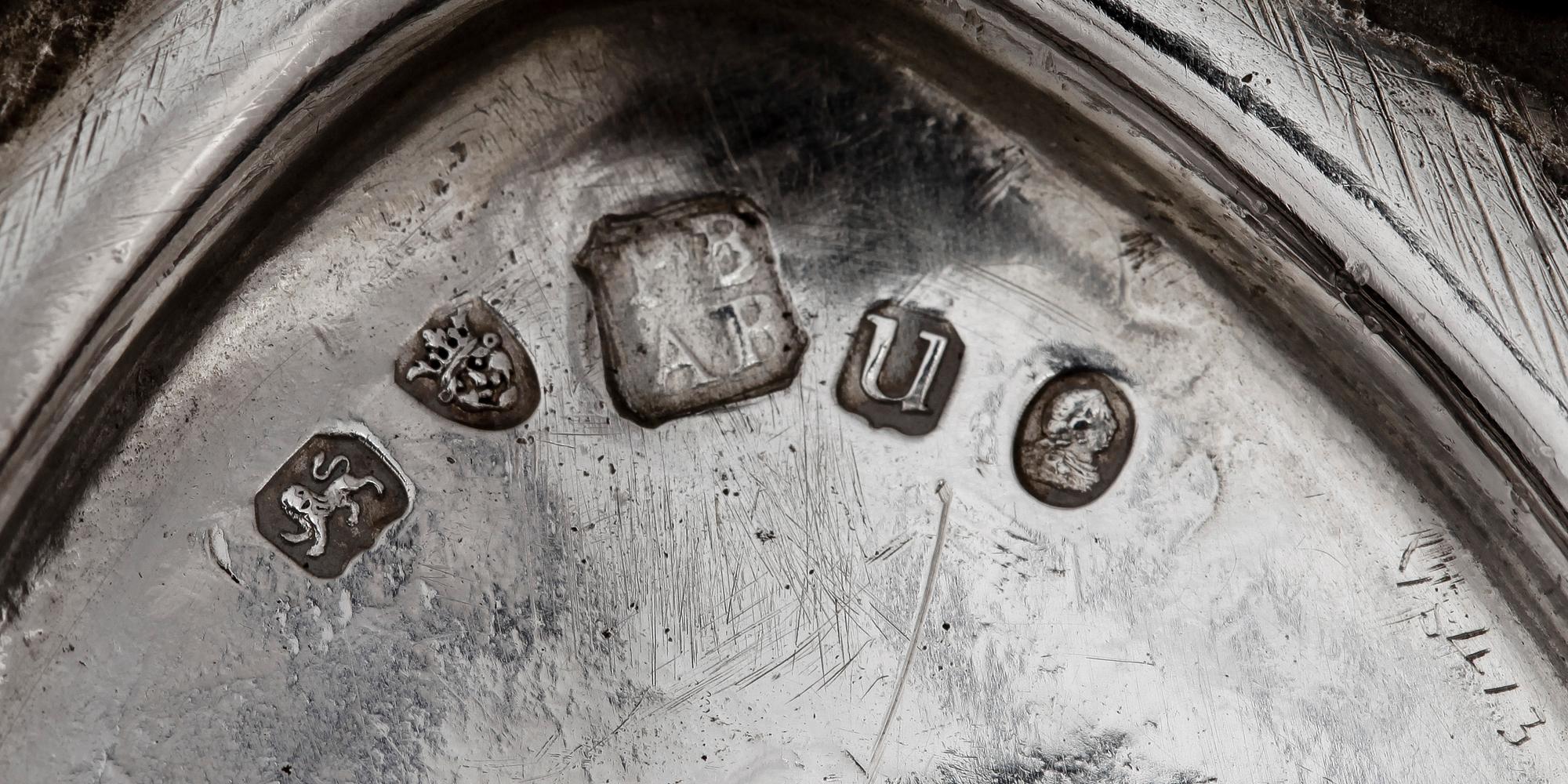 SOCKERSKÅL, silver, Peter & Ann Bateman, London 1795. Vikt ca 180 gram.