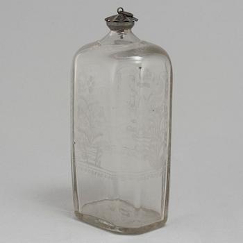 BRÄNNVINSFLASKA, 1700-tal.