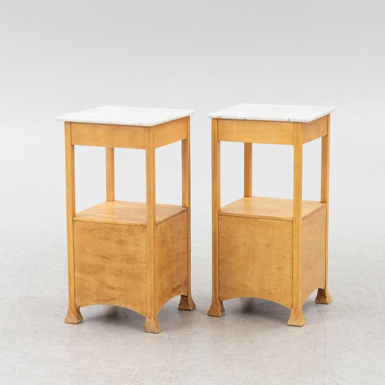 A pair of nightstands, 20th century.