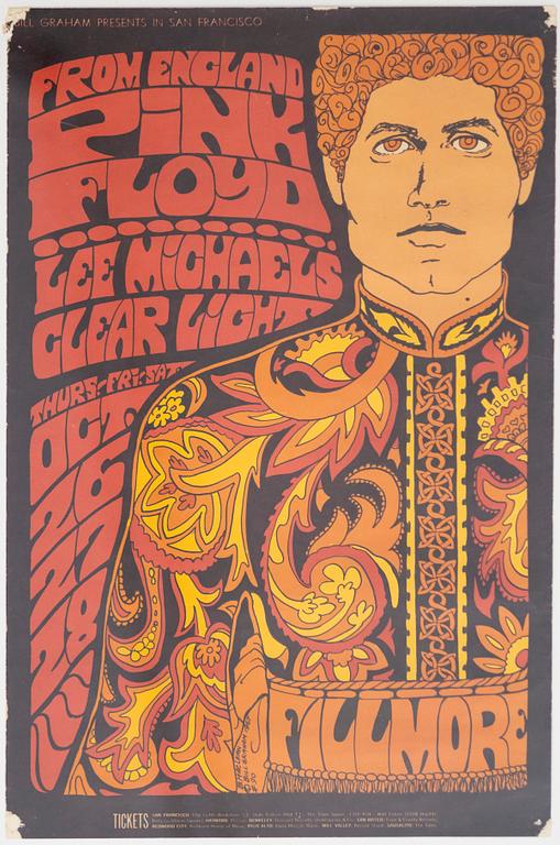 Wes Wilson, Bonnie MacLean & Greg Irons, "Bill Graham Presents", concert posters, 3 pcs. including West Coast Lithograph, 1967.