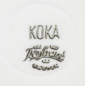 TE- OCH KAFFESERVIS, 33 delar, "Koka", Hertha Bengtsson, Rörstrand.