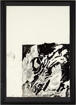 CARL MICHAEL LUNDBERG, blandteknik på papper, signerad CM Lundberg och daterad 5.3.07.