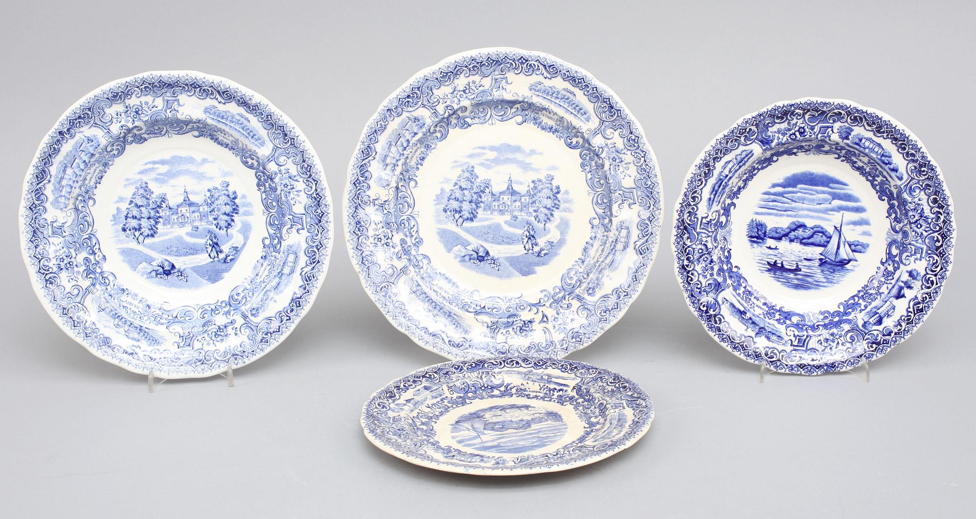 SERVIS, 50 delar. Flintgods, "Svenska Slott", Rörstrand.