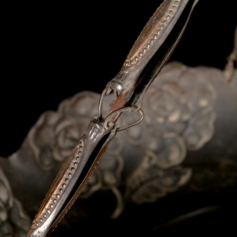An early 20th-century Jugend style pendant ceiling light.