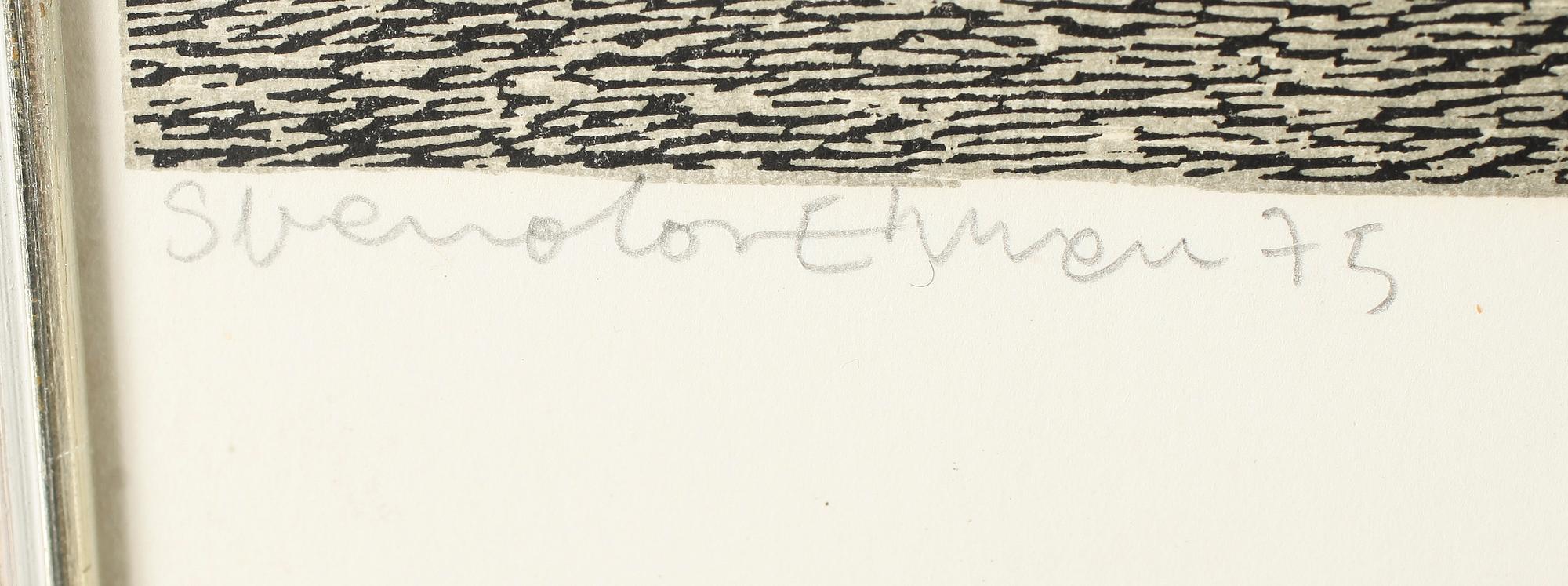 SVENOLOV EHRÉN, färglitografi, signerad och daterad -75, numrerad 270/360.