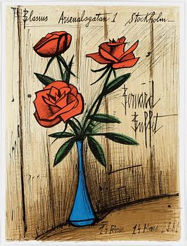 Bernard Buffet · BERNARD BUFFET, färglitografi, 1981, tryckt av Mourlot, Paris.