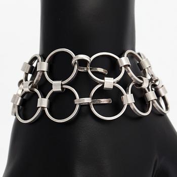 Kaija Aarikka, a silver bracelet, Finland, 1966.