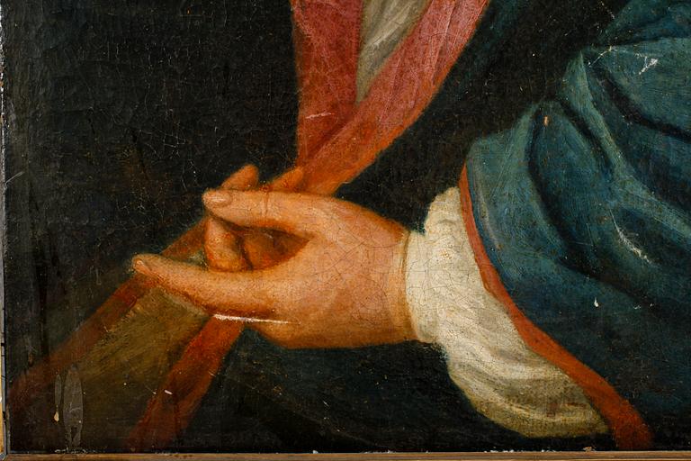 OKÄND KONSTNÄR, olja på duk, uppfodrad, 1600-/1700-tal.