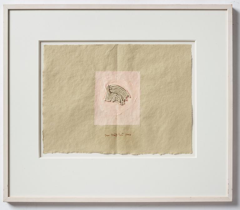 Jan Håfström, mixed media, signed and dated 1990.