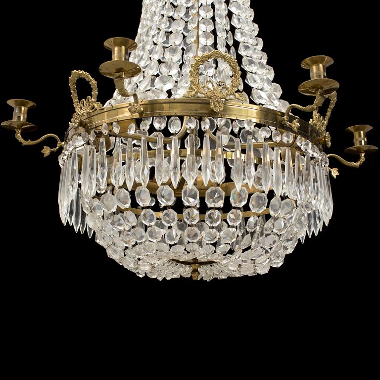 A first half of the 20th century Empire style chandelier.