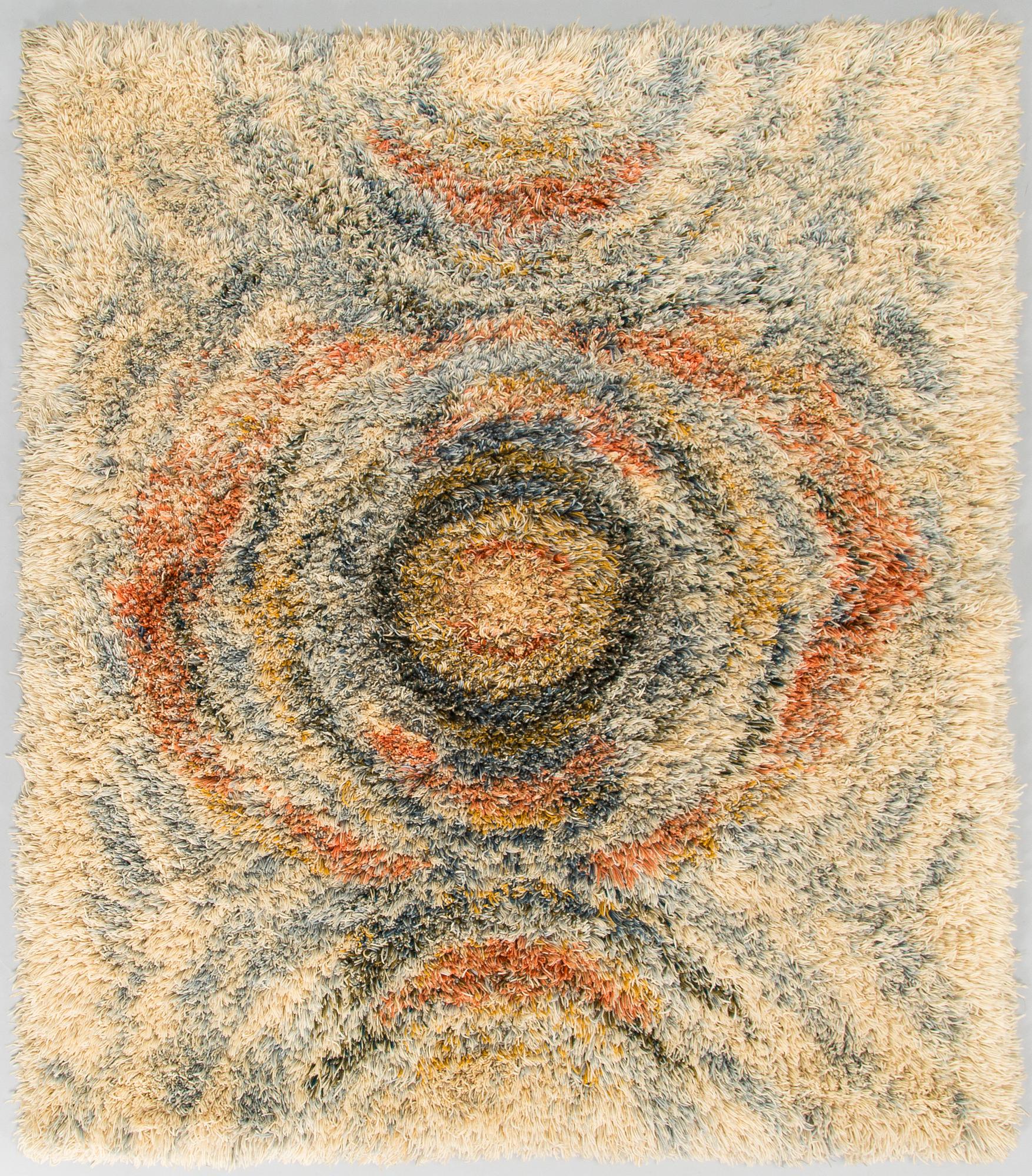 Terttu Tomero, A Finnish long pile rya rug for Neovius. Ca 140 x 120 cm.