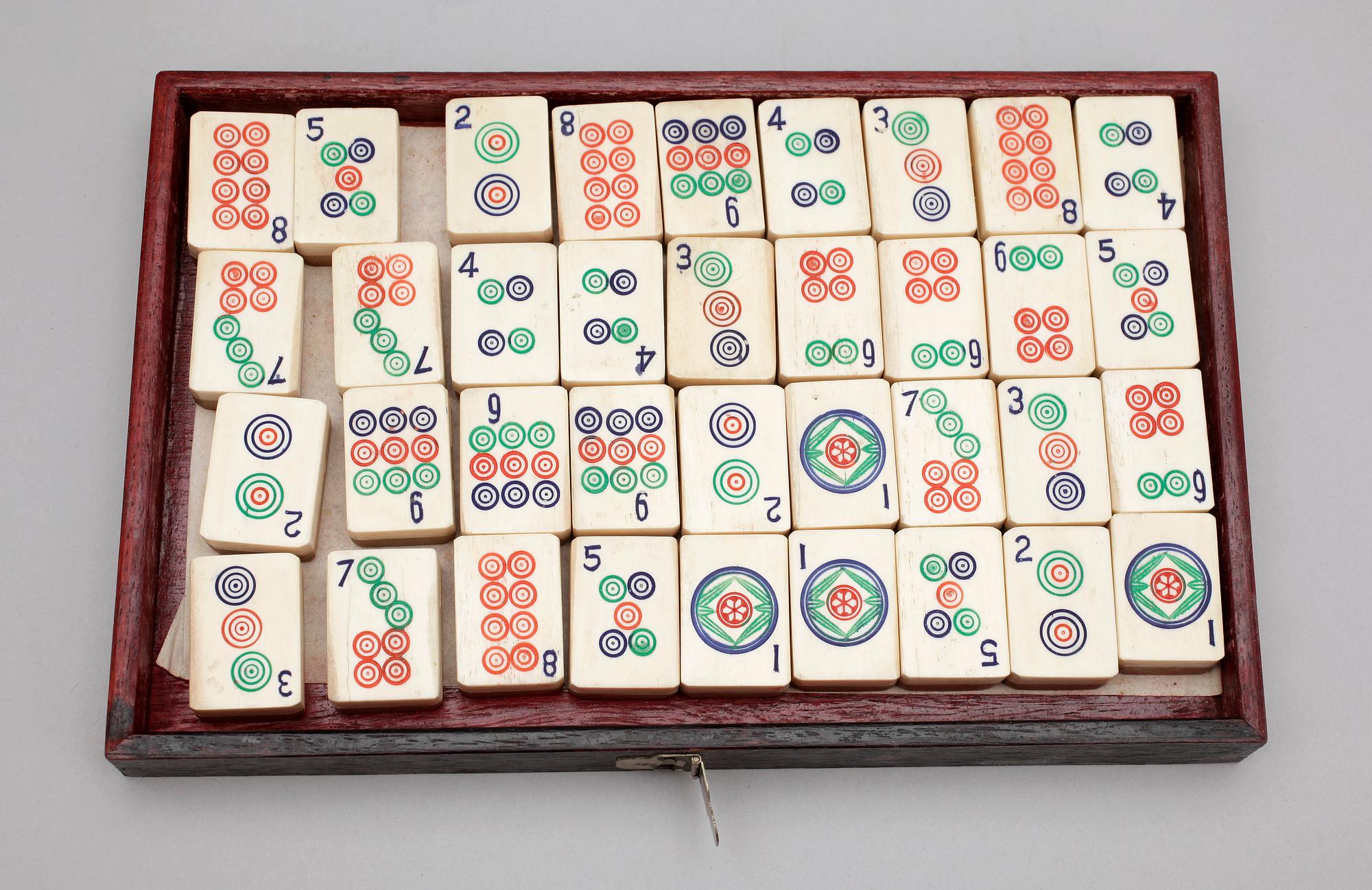 MAHJONGSPEL, Kina, 1900-talets första hälft.