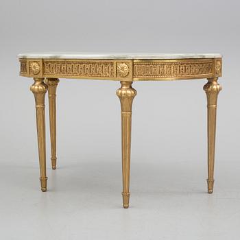 A late Gustavian console table from the first half of the 19th century.