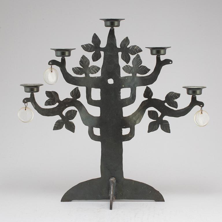 BERTIL VALLIEN, kandelaber, "Livets träd", Boda Smide.