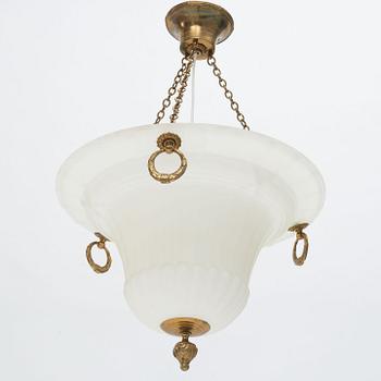 Harald Notini, taklampa, modell "5405", Swedish Grace, Arvid Böhlmarks Lampfabrik, 1920-tal.