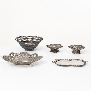 Silver, 5 delar, 1800-1900-tal.