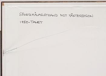 Åke Lange, "Södermälarstrand mot Västerbron".