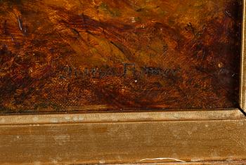 OIDENTIFIERAD KONSTNÄR, olja på duk, signerad Sutton Palmer, England, 1800-/1900-tal.