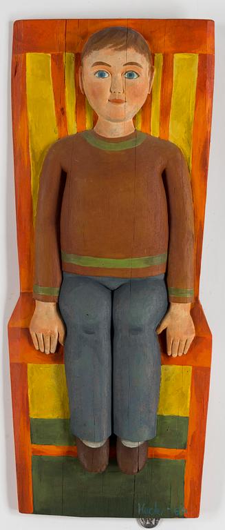 LARS HUCK HULTGREN, relief, wood, signed and dated -64.