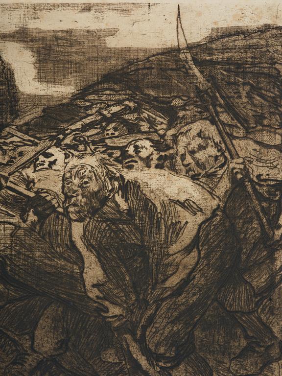 Käthe Kollwitz, ”Losbruch” from: Bauernkrieg (Peasant's War).