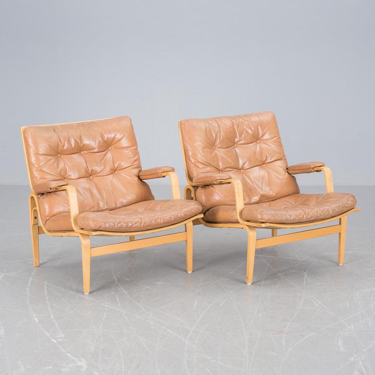 FÅTÖLJER, ett par, "Ingrid", Bruno Mathsson, Dux, 1900-talets andra hälft.