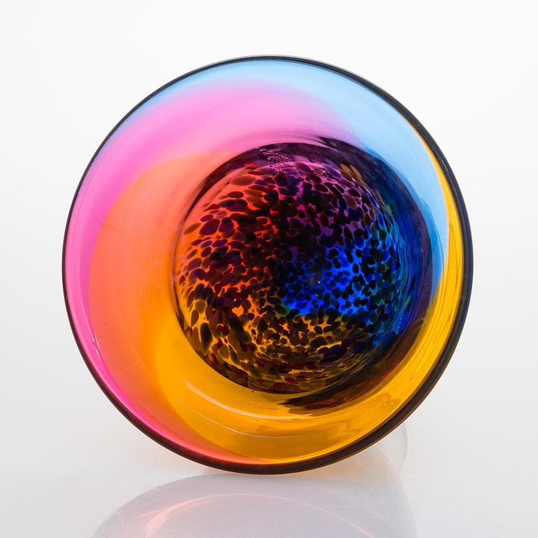 Ardy Strüwer, vase and bowl, signed, Johansfors.