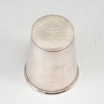 A Swedish 20th century silver vase/beaker, mark of WA Bolin, Stockholm 1964.