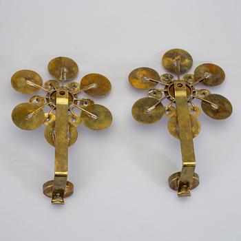 LARS HOLMSTRÖM, sannolikt, väggljusstakar, ett par, Arvika, 1900-talets mitt.