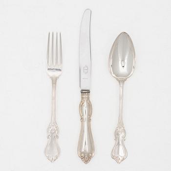 C.G. Hallberg, a Swedish 36 piece silver-cutlery set, Stockholm 1951-1952.